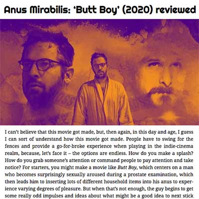 Anus Mirabilis: ‘Butt Boy’ (2020) reviewed