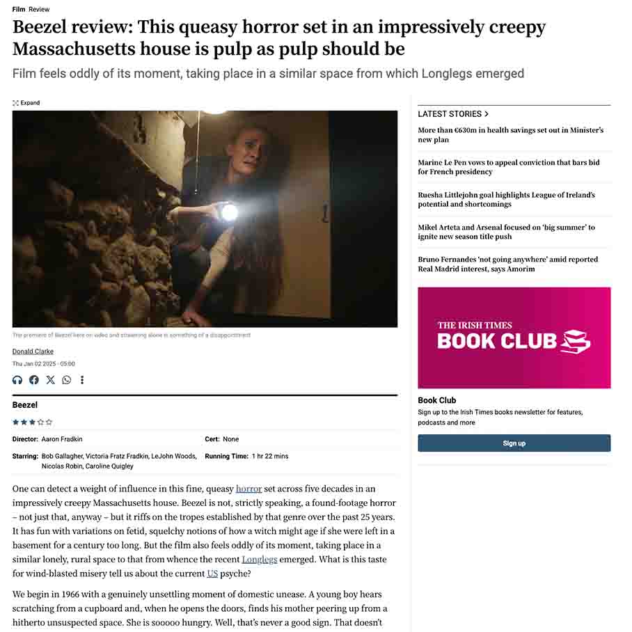 Beezel review This queasy horror set in an impressively creepy Massachusetts house is pulp as pulp should be