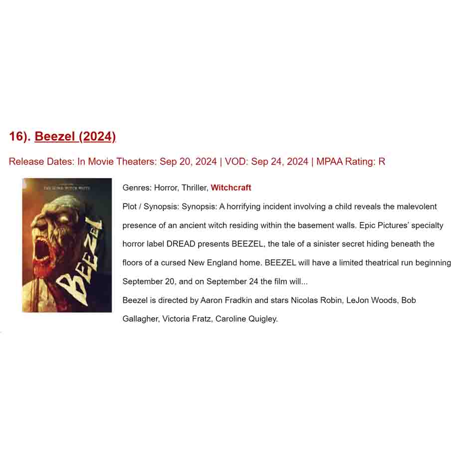 Best New Horror Movies of 2024-2025