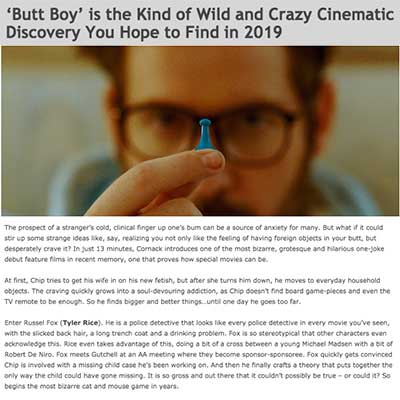 ‘Butt Boy’ is the Kind of Wild and Crazy Cinematic Discovery You Hope to Find in 2019