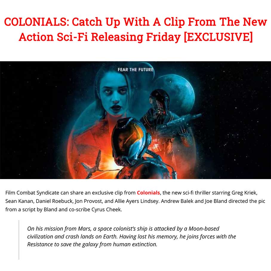 COLONIALS: Catch Up With A Clip From The New Action Sci-Fi Releasing Friday [EXCLUSIVE]