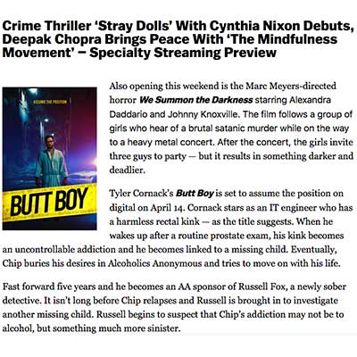 Crime Thriller ‘Stray Dolls’ With Cynthia Nixon Debuts, Deepak Chopra Brings Peace With ‘The Mindfulness Movement’ – Specialty Streaming Preview