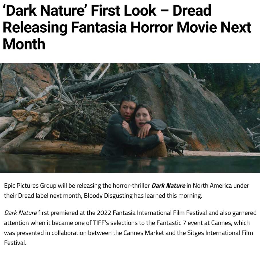 ‘Dark Nature’ First Look – Dread Releasing Fantasia Horror Movie Next Month
