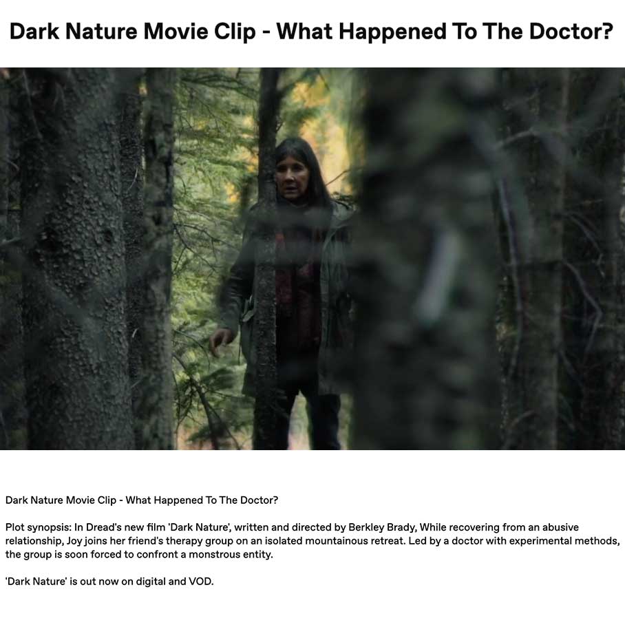 Dark Nature Movie Clip - What Happened To The Doctor?