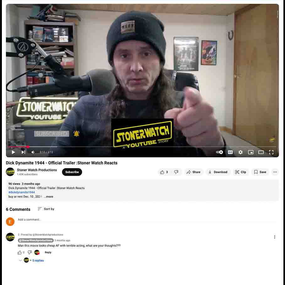 Dick Dynamite 1944 - Official Trailer Stoner Watch Reacts
