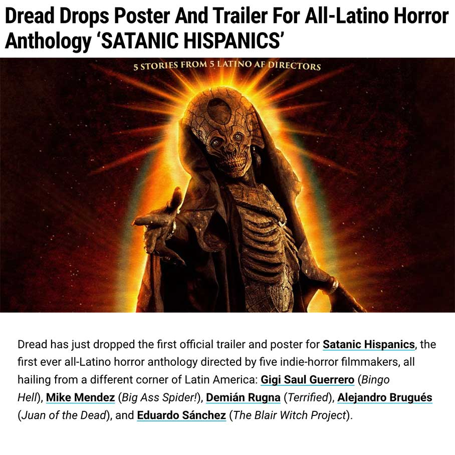 Dread Drops Poster And Trailer For All-Latino Horror Anthology ‘SATANIC HISPANICS’ 