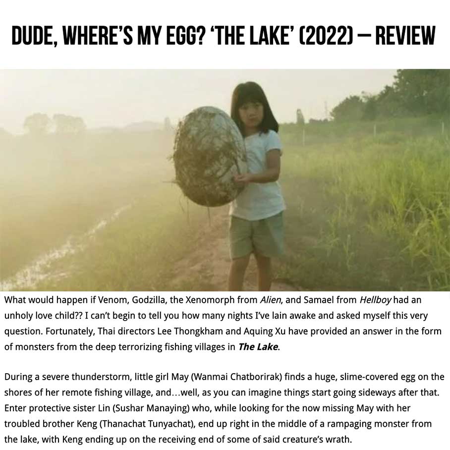 Dude, Where’s My Egg? ‘THE LAKE’ (2022) – Review