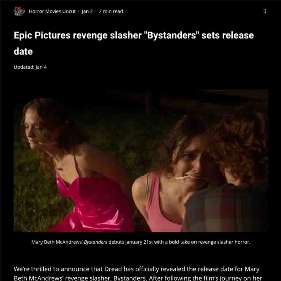 Epic Pictures revenge slasher 