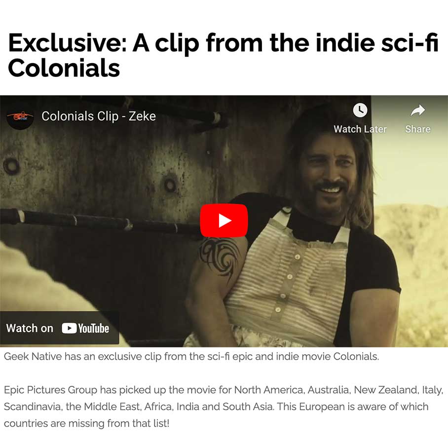 Exclusive: A clip from the indie sci-fi Colonials