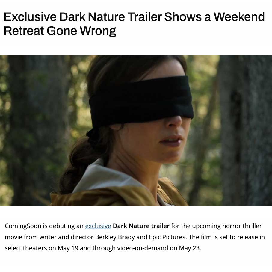Exclusive Dark Nature Trailer Shows a Weekend Retreat Gone Wrong