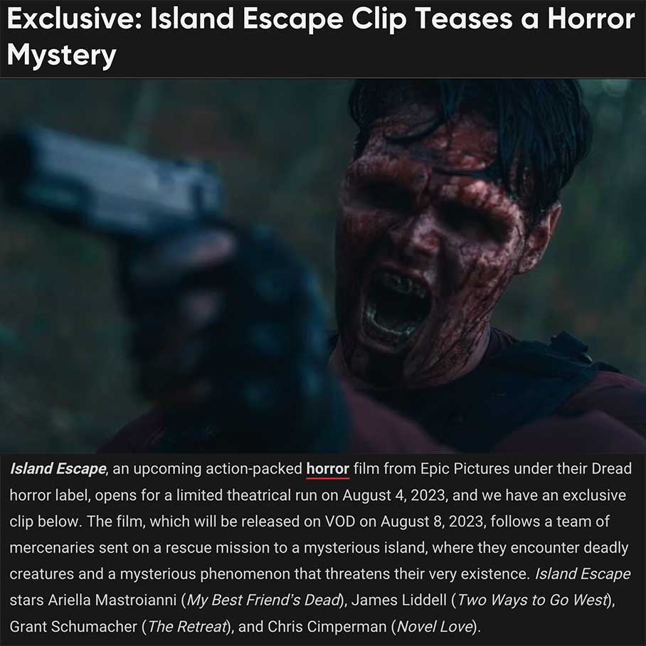 Exclusive: Island Escape Clip Teases a Horror Mystery