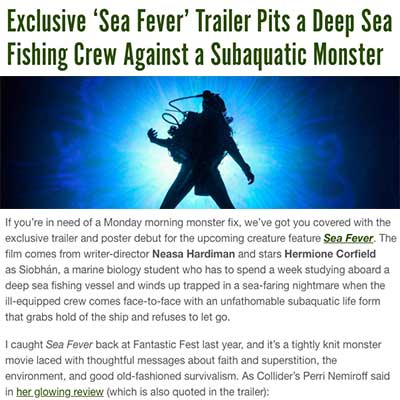 Exclusive ‘Sea Fever’ Trailer Pits a Deep Sea Fishing Crew Against a Subaquatic Monster