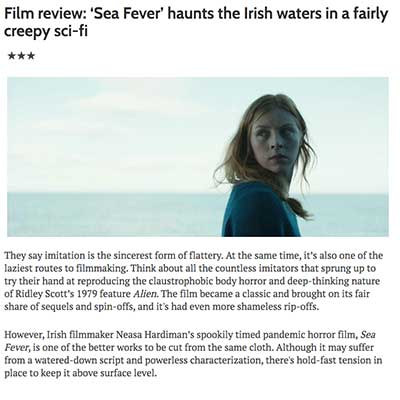 Film review: ‘Sea Fever’ haunts the Irish waters in a fairly creepy sci-fi