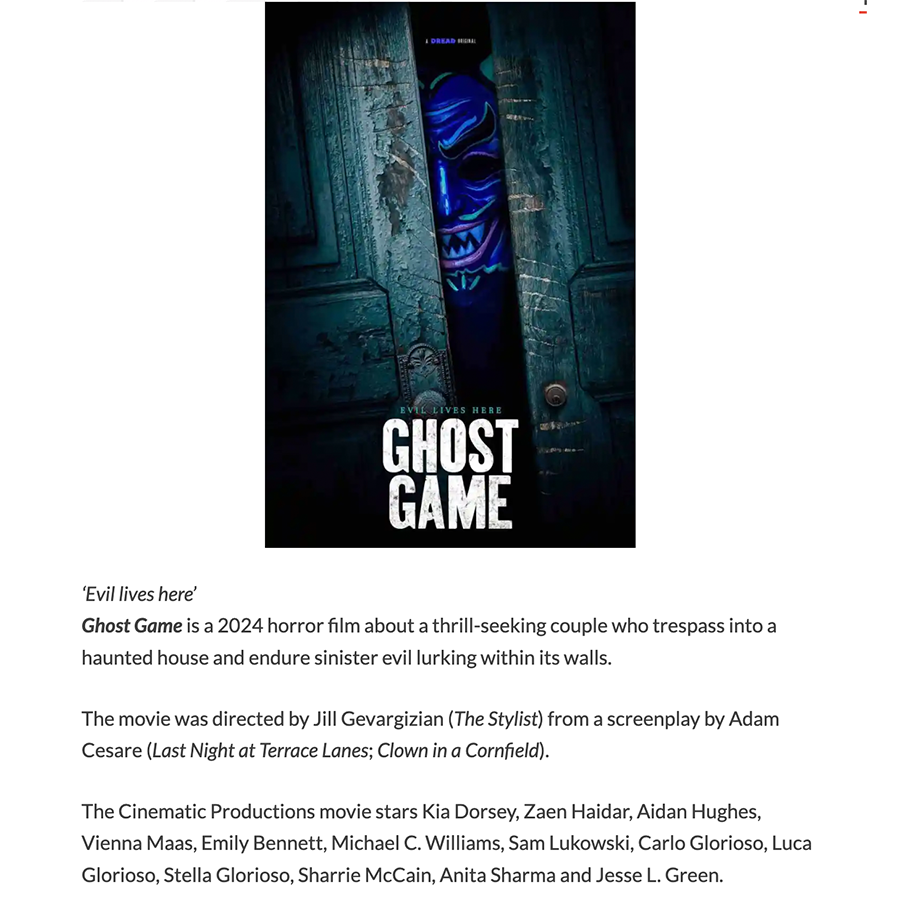 GHOST GAME Reviews, trailer and release date