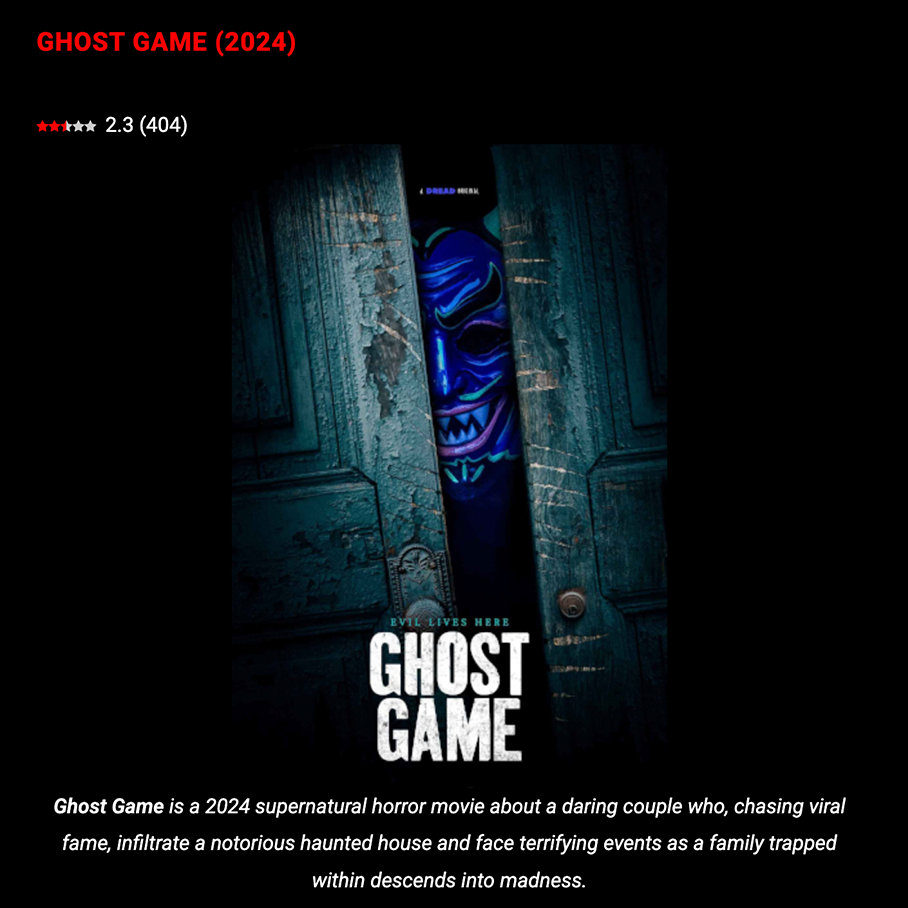 Ghost Game (2024)