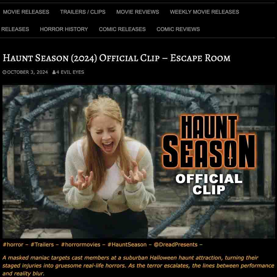 Haunt Season (2024) Official Clip – Escape Room