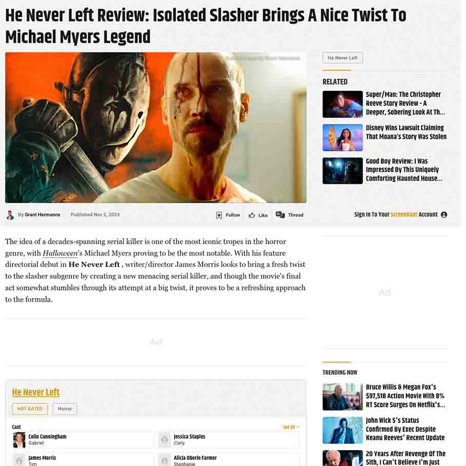 He Never Left Review: Isolated Slasher Brings A Nice Twist To Michael Myers Legend