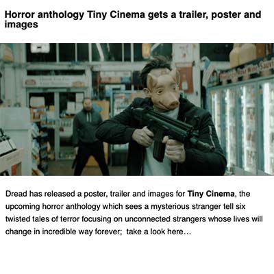 Horror anthology Tiny Cinema gets a trailer, poster and images