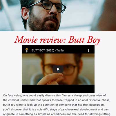 Movie review: Butt Boy - 2020