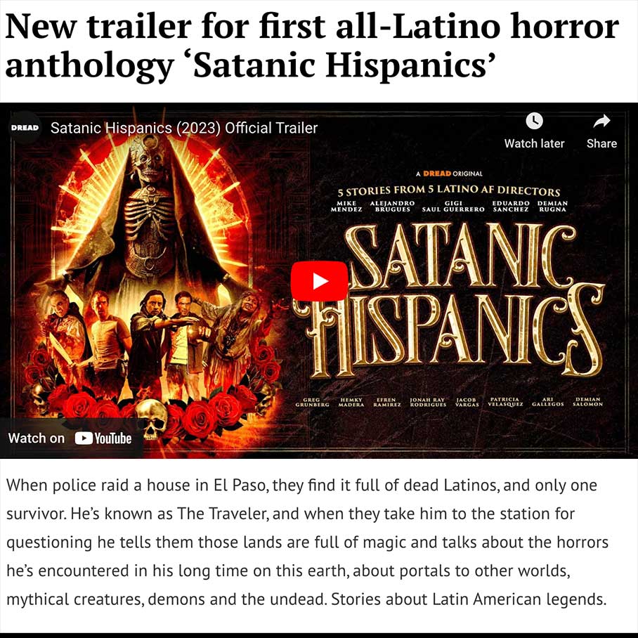 New trailer for first all-Latino horror anthology ‘Satanic Hispanics’