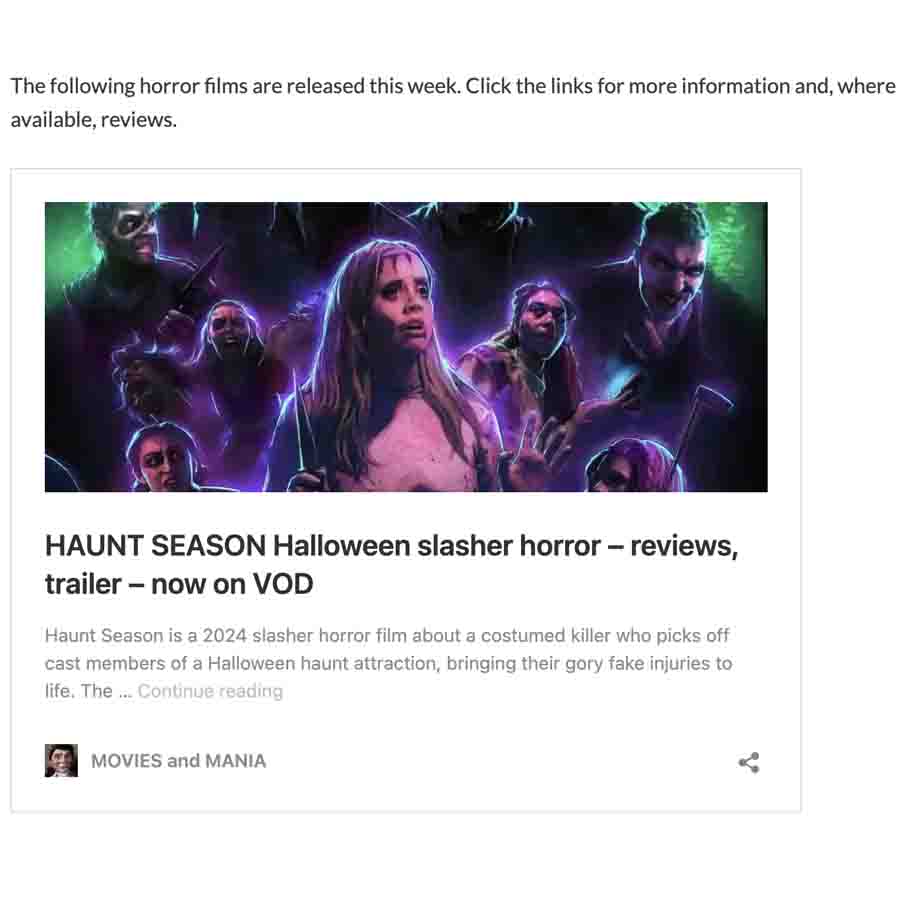 Notable horror releases October 7th to 14th