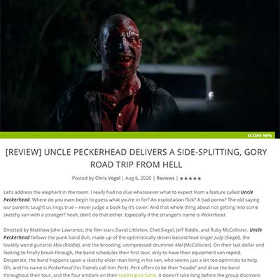 [REVIEW] UNCLE PECKERHEAD DELIVERS A SIDE-SPLITTING, GORY ROAD TRIP FROM HELL