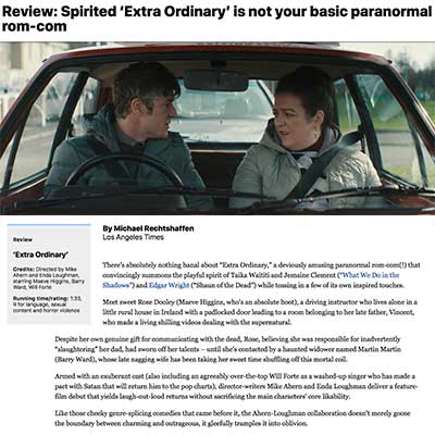 Review: Spirited ‘Extra Ordinary’ is not your basic paranormal rom-com