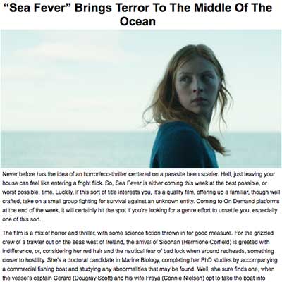 “Sea Fever” Brings Terror To The Middle Of The Ocean