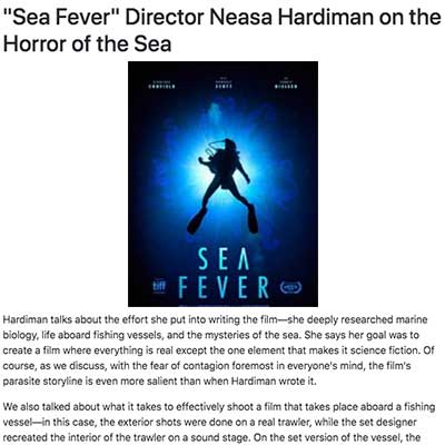 “Sea Fever” Director Neasa Hardiman on the Horror of the Sea