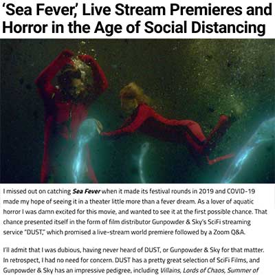 ‘Sea Fever,’ Live Stream Premieres and Horror in the Age of Social Distancing