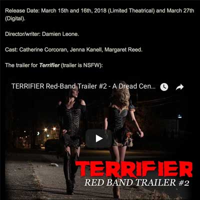 Slasher Clown Feature Terrifier Brings More Bloody Mayhem to Theatres
