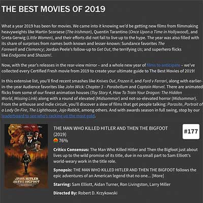 THE BEST MOVIES OF 2019 (HITLER & BIGFOOT)