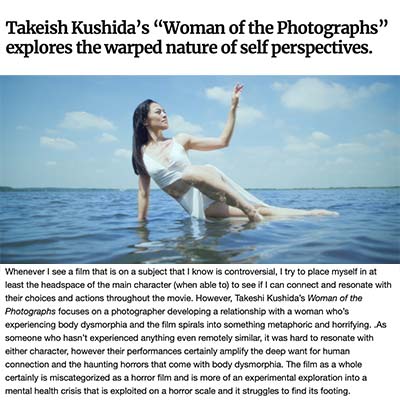 Takeish Kushida’s “Woman of the Photographs” explores the warped nature of self perspectives.
