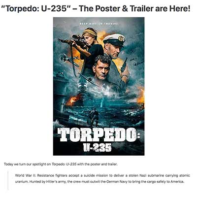 “Torpedo: U-235” – The Poster & Trailer are Here!