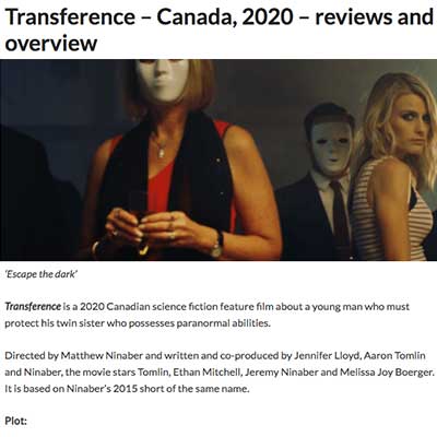 Transference – Canada, 2020 – reviews and overview