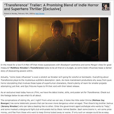 ‘Transference’ Trailer: A Promising Blend of Indie Horror and Superhero Thriller [Exclusive]
