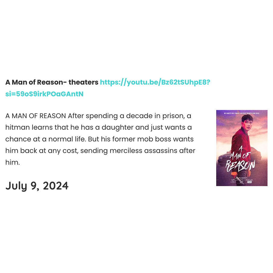 UPCOMING MOVIE RELEASES 2024