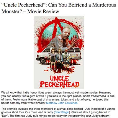 “Uncle Peckerhead”: Can You Befriend a Murderous Monster? – Movie Review