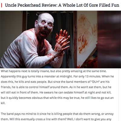 Uncle Peckerhead Review: A Whole Lot Of Gore Filled Fun