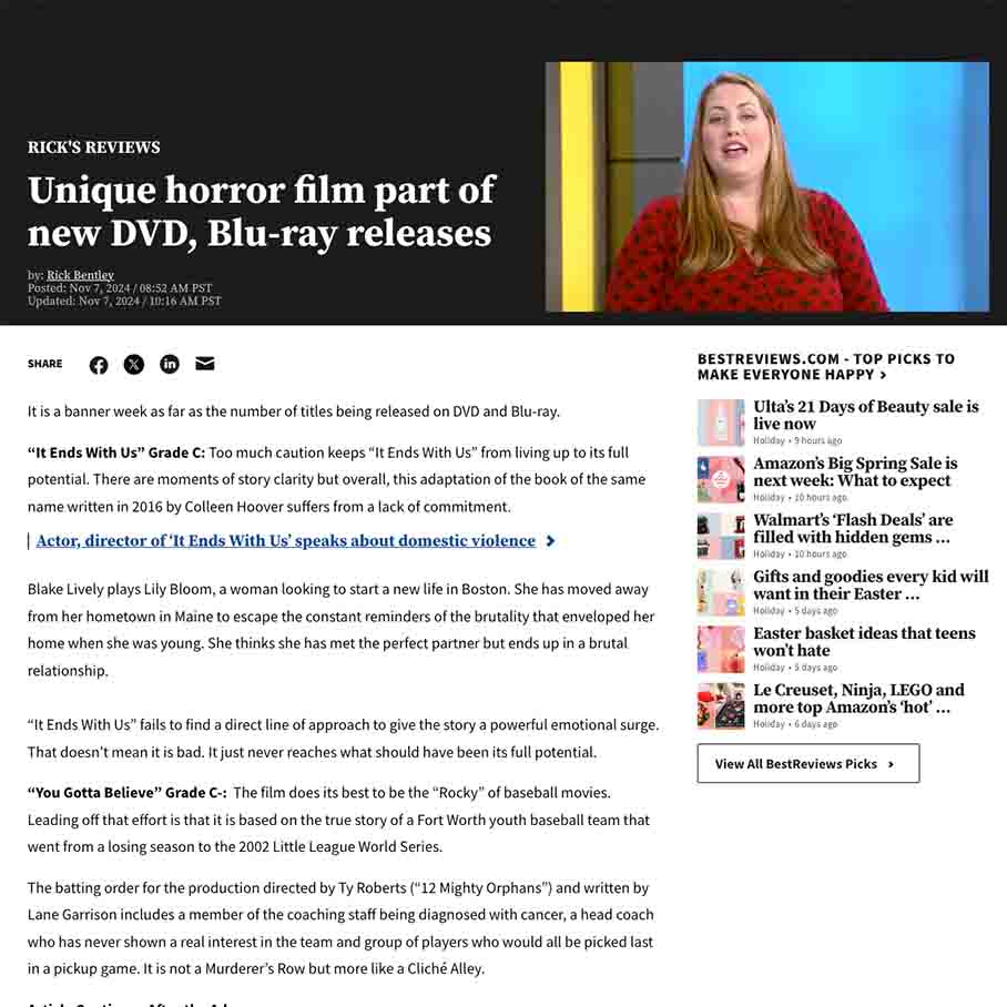 Unique horror film part of new DVD, Blu-ray releases