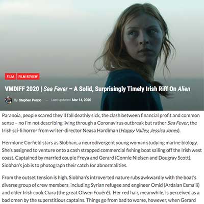VMDIFF 2020 | Sea Fever – A Solid, Surprisingly Timely Irish Riff On Alien