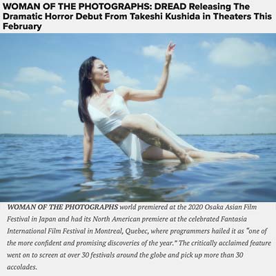 WOMAN OF THE PHOTOGRAPHS: DREAD Releasing The Dramatic Horror Debut From Takeshi Kushida in Theaters This February