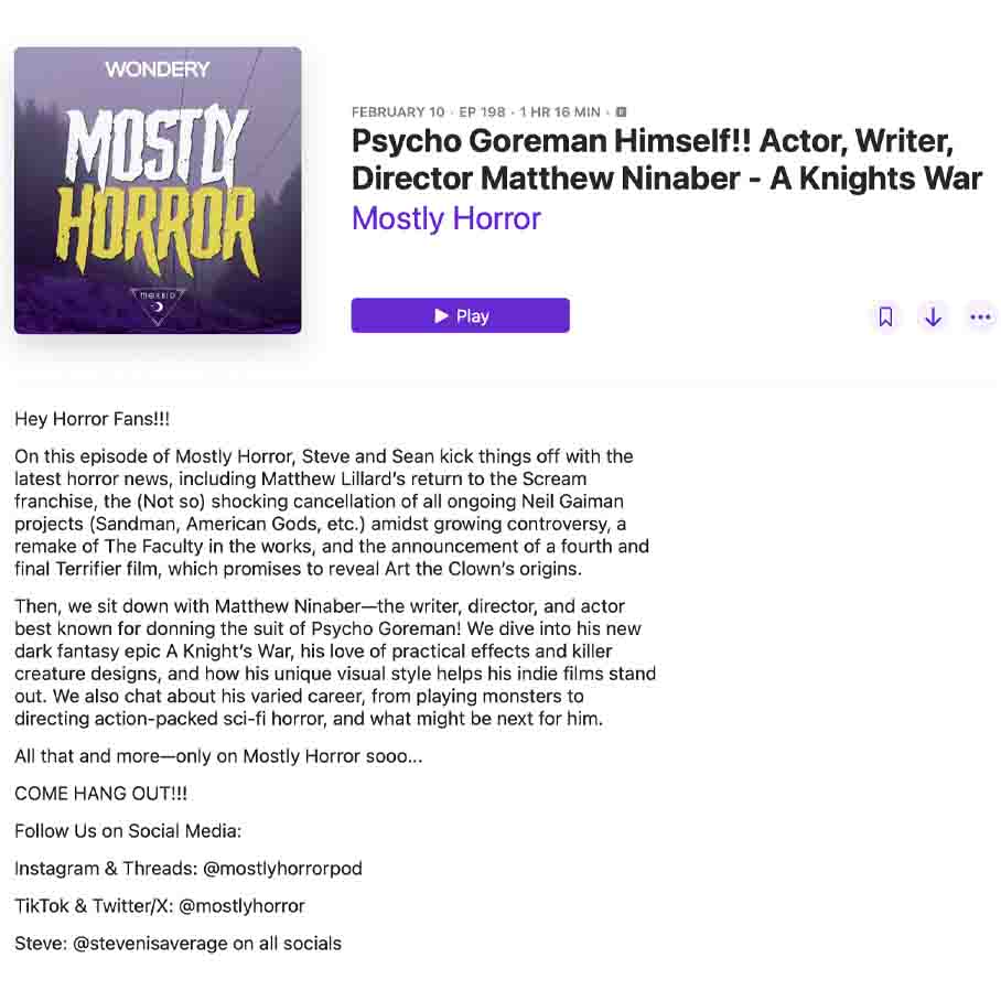 Psycho Goreman Himself: Actor, Writer, and Director Matthew Ninaber